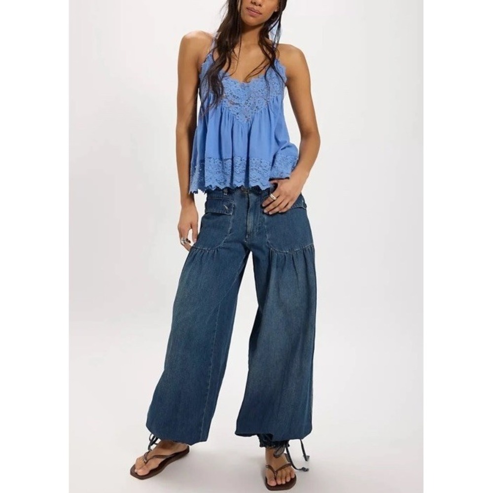 NWT Free People We The Free Lotus Jean Juno Blue 27 OB1260875